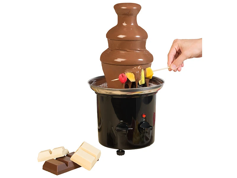 Rosenstein & Söhne Schokofondue Brunnen:Schokoladen-Brunnen Mit 2 Ebenen, 275 Watt 3 Rosenstein & Söhne Schokofondue Brunnen:Schokoladen-Brunnen Mit 2 Ebenen, 275 Watt