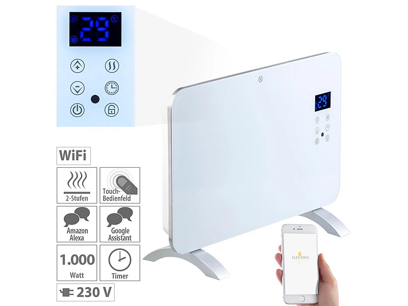 Sichler WiFi Heizung:Konvektor-Heizung Mit App, Für Amazon Alexa Versandrückläufer 3 Sichler WiFi Heizung:Konvektor-Heizung Mit App, Für Amazon Alexa Versandrückläufer