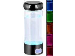 Rosenstein & Söhne Wasserstoffgerät:Mobiler Wasserstoff-Ionisator Für Trinkwasser, Mit Akku, 350 Ml