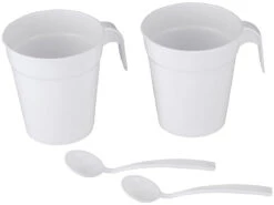 PEARL Mini Wasserkocher:Reise-Wasserkocher Mit 2 Bechern, 110/230 Volt, 650 Watt, 500 Ml -Einrichtungsgeschäft nx3421 3