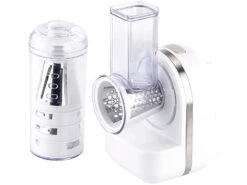 Rosenstein & Söhne Gemüsereibe:3in1 Dessert-Maker, Gemüse-Reibe & Saftpresse, 150 Watt -Einrichtungsgeschäft nx3893 2