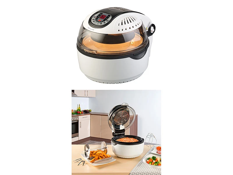 Rosenstein & Söhne Backofen:Digitaler Halogen-Konvektionsofen, 6 Programme, 10 L, 1.200 W, 7 Teile 3 Rosenstein & Söhne Backofen:Digitaler Halogen-Konvektionsofen, 6 Programme, 10 L, 1.200 W, 7 Teile