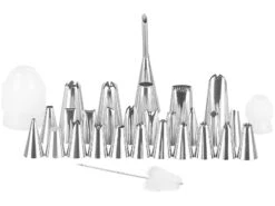 Rosenstein & Söhne Spritzbeutel:35-tlg. Back-Set Mit 2 Spritzbeuteln, 27 Aufsätzen, 3 Winkelpaletten -Einrichtungsgeschäft nx4185 0