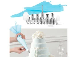 Rosenstein & Söhne Spritzbeutel:35-tlg. Back-Set Mit 2 Spritzbeuteln, 27 Aufsätzen, 3 Winkelpaletten -Einrichtungsgeschäft nx4185 6