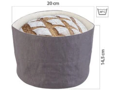 Rosenstein & Söhne Brotkorb Stoff:2er-Set Brotkorb Aus 100% Baumwolle, Waschbar, Ø 20 Cm -Einrichtungsgeschäft nx4191 3