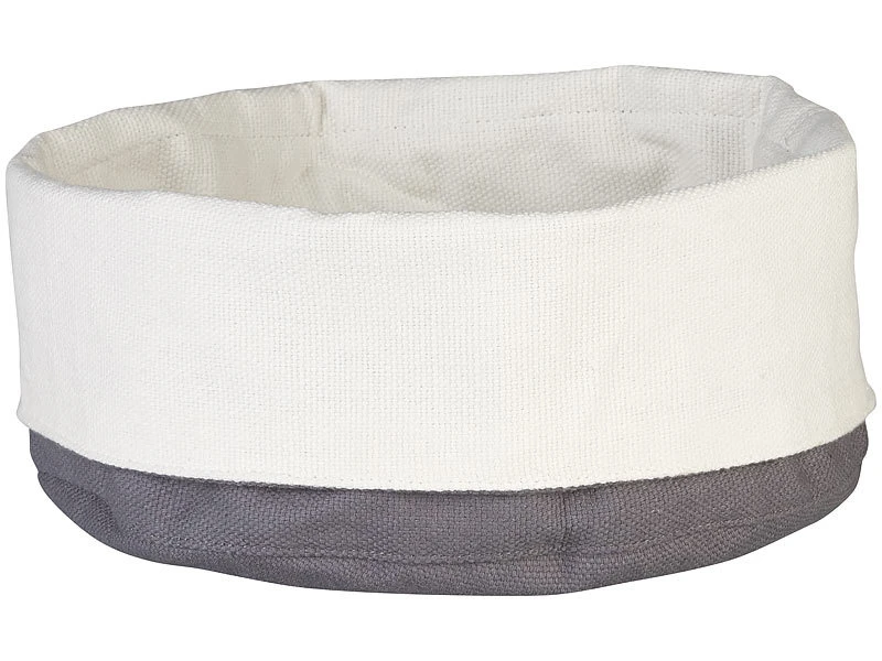 Rosenstein & Söhne Frühstücksbeutel:2er-Set Brotkörbe Aus 100% Baumwolle, Ø 20 Cm Und Ø 25 Cm 13 Rosenstein & Söhne Frühstücksbeutel:2er-Set Brotkörbe Aus 100% Baumwolle, Ø 20 Cm Und Ø 25 Cm – Bild 11