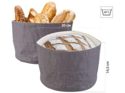 Rosenstein & Söhne Brotkorb Stoff:2er-Set Brotkorb Aus 100% Baumwolle, Waschbar, Ø 20 Cm