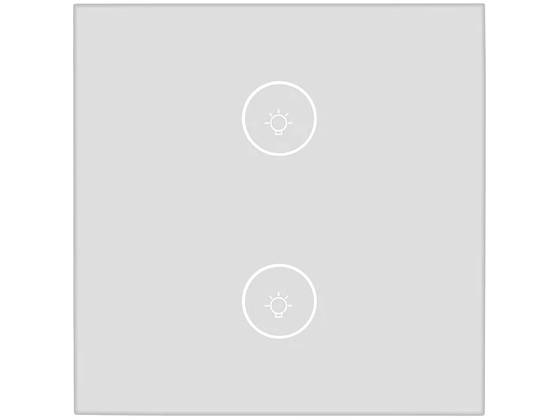 Luminea Home Control Alexa WiFi-Lichtschalter:Touch-Doppel-Lichttaster, Versandrückläufer 9 Luminea Home Control Alexa WiFi-Lichtschalter:Touch-Doppel-Lichttaster, Versandrückläufer – Bild 7