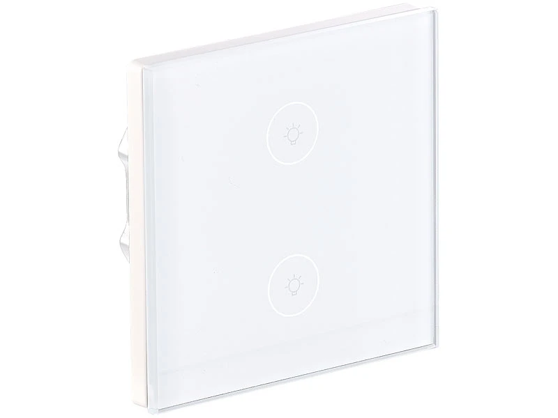 Luminea Home Control Alexa WiFi-Lichtschalter:Touch-Doppel-Lichttaster, Versandrückläufer 8 Luminea Home Control Alexa WiFi-Lichtschalter:Touch-Doppel-Lichttaster, Versandrückläufer – Bild 6