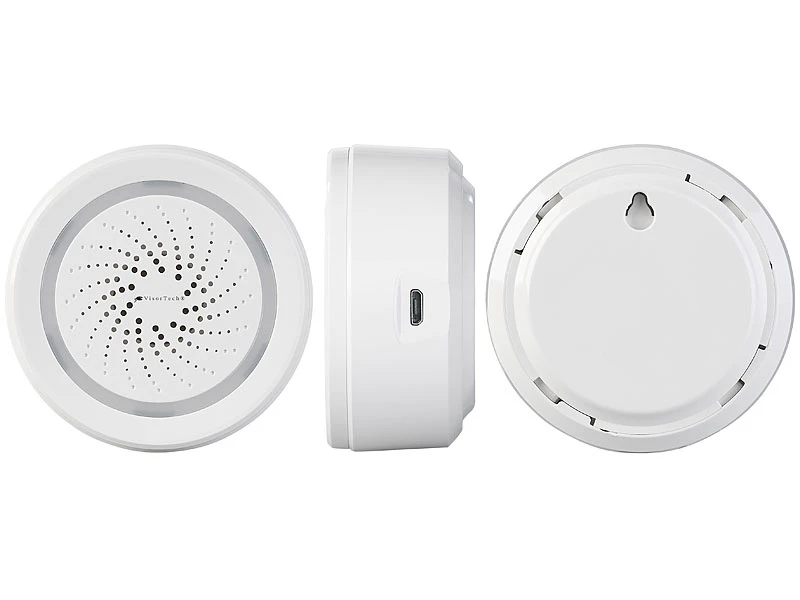 VisorTech Elesion Sirene:2er-Set Alarm-Sirene Mit WLAN & App, Komp. Zu Alexa & Google Assistant 7 VisorTech Elesion Sirene:2er-Set Alarm-Sirene Mit WLAN & App, Komp. Zu Alexa & Google Assistant – Bild 5