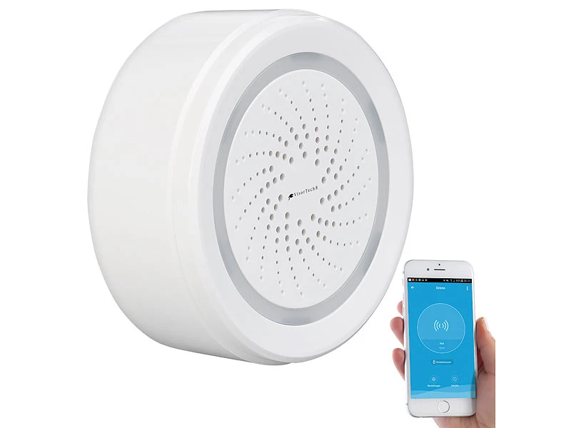 VisorTech Elesion Sirene:2er-Set Alarm-Sirene Mit WLAN & App, Komp. Zu Alexa & Google Assistant 15 VisorTech Elesion Sirene:2er-Set Alarm-Sirene Mit WLAN & App, Komp. Zu Alexa & Google Assistant – Bild 13