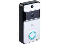 Somikon Doorbell:WLAN-Video-Türklingel Mit App, PIR-Sensor, 166° Bildwinkel, Akku, IP53 -Einrichtungsgeschäft nx4517 0