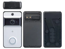 Somikon Türkamera WLAN:WLAN-Video-Türklingel Mit App, PIR-Sensor, Akku, IP53, Funk-Empfänger -Einrichtungsgeschäft nx4517 11 1
