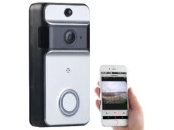 Somikon Klingel Kamera:WLAN-Video-Türklingel Mit App, PIR-Sensor (Versandrückläufer) -Einrichtungsgeschäft nx4517 12