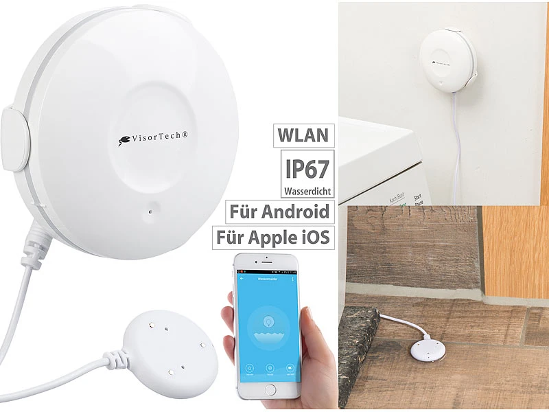 VisorTech WLAN-Wassermelder Mit Externem Sensor Versandrückläufer 3 VisorTech WLAN-Wassermelder Mit Externem Sensor Versandrückläufer