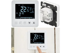 Revolt Heizungsthermostat Wand:Wand-Thermostat Für Fußbodenheizung, LCD, Touch-Tasten, Programmierbar