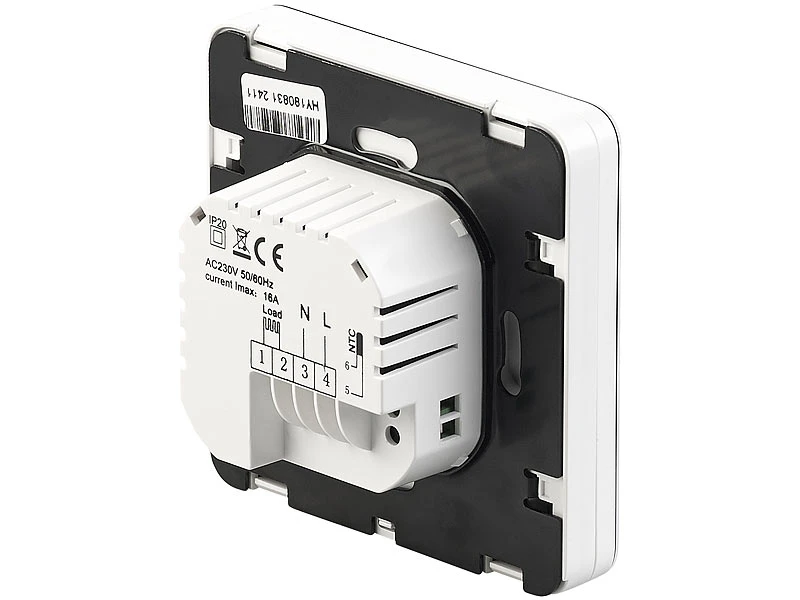 Revolt Raumthermostate:4er-Set Wand-Thermostate Für Fußbodenheizung, LCD, Touch-Tasten 6 Revolt Raumthermostate:4er-Set Wand-Thermostate Für Fußbodenheizung, LCD, Touch-Tasten – Bild 4