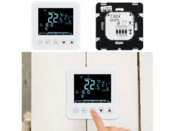 Revolt Raumthermostat Digital:2er-Set Wand-Thermostate Für Fußbodenheizung, LCD, Touch-Tasten -Einrichtungsgeschäft nx4525 9