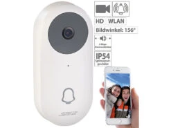 Somikon WLAN Klingel:WLAN-HD-Video-Türklingel Mit App, Gegensprechen, Inkl. Akku 13 Somikon WLAN Klingel:WLAN-HD-Video-Türklingel Mit App, Gegensprechen, Inkl. Akku -Einrichtungsgeschäft nx4536 14