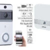 Somikon Türkamera WLAN:WLAN-Video-Türklingel Mit App, PIR-Sensor, Akku, IP53, Funk-Empfänger -Einrichtungsgeschäft nx4542 1