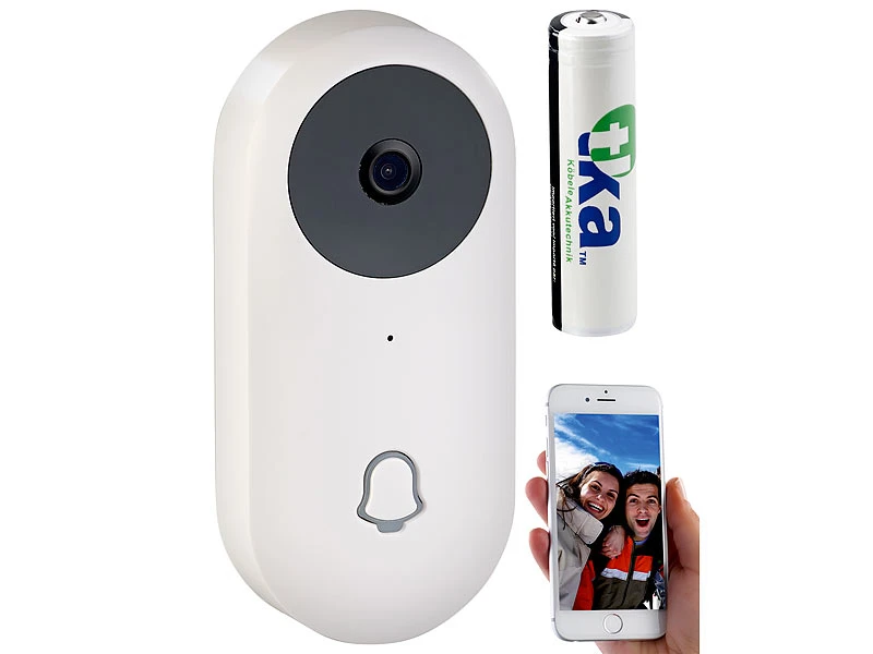 Somikon WLAN Klingel:WLAN-HD-Video-Türklingel Mit App, Gegensprechen, Inkl. Akku 4 Somikon WLAN Klingel:WLAN-HD-Video-Türklingel Mit App, Gegensprechen, Inkl. Akku – Bild 2