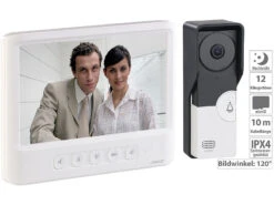 Somikon Türklingelanlagen:Video-Türsprechanlage Mit 17,8-cm-Farbdisplay & Türöffner, 10-m-Kabel -Einrichtungsgeschäft nx4564 15