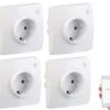 Luminea Home Control WiFi-Steckdose Alexa:4er-Set WLAN-Unterputz-Steckdosen, Kompatibel Mit A. Alexa & Google A. -Einrichtungsgeschäft nx4579 0