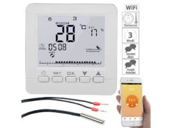 Revolt Wandthermostat:2er-Set WLAN-Thermostate Für Fußbodenheizung, Für Siri, Alexa & GA -Einrichtungsgeschäft nx4608 4