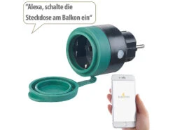 Luminea Home Control WLAN Aussensteckdose:Outdoor-WLAN-Mini-Steckdose, Für Alexa, Siri & Google Assistant, 16 A 10 Luminea Home Control WLAN Aussensteckdose:Outdoor-WLAN-Mini-Steckdose, Für Alexa, Siri & Google Assistant, 16 A -Einrichtungsgeschäft nx4655 4 1