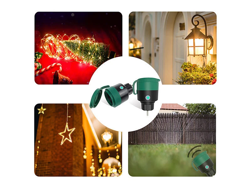 Luminea Home Control WLAN Aussensteckdose:Outdoor-WLAN-Mini-Steckdose, Für Alexa, Siri & Google Assistant, 16 A 6 Luminea Home Control WLAN Aussensteckdose:Outdoor-WLAN-Mini-Steckdose, Für Alexa, Siri & Google Assistant, 16 A – Bild 4