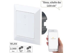 Luminea Home Control Lichtschalter:4er-Set WLAN-Lichttaster, App, Komp. Zu Siri, Alexa, Google Assistant -Einrichtungsgeschäft nx4656 5 1