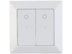 Luminea Home Control Taster:2er-Set Doppel-Lichttaster Mit WLAN, App Und Sprachsteuerung -Einrichtungsgeschäft nx4659 2