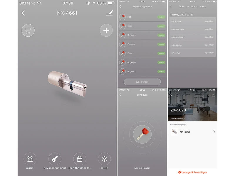 VisorTech ZigBee Türschloss:Elektronischer Tür-Schließzylinder Mit 5 Schlüssel, Für ZigBee-Gateway 9 VisorTech ZigBee Türschloss:Elektronischer Tür-Schließzylinder Mit 5 Schlüssel, Für ZigBee-Gateway – Bild 7