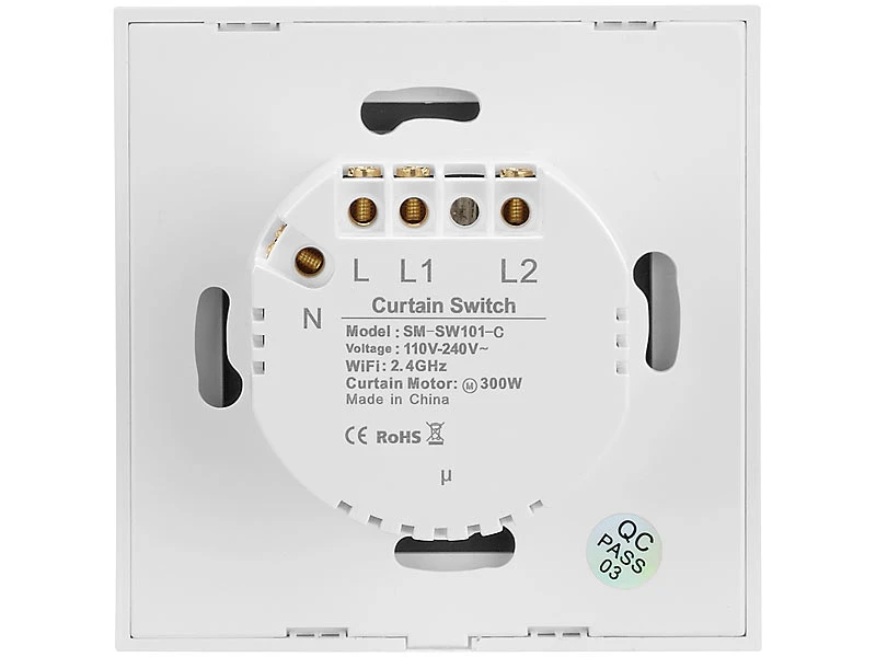 Luminea Home Control Rolladenschalter Touch:4er-Set Rollladen-Touch-Unterputz-Steuerung, App & Sprachsteuerung 10 Luminea Home Control Rolladenschalter Touch:4er-Set Rollladen-Touch-Unterputz-Steuerung, App & Sprachsteuerung – Bild 8