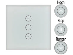 Luminea Home Control Rolladenschalter:Rollladen-Touch-Unterputz-Steuerung Mit WLAN, App Und Sprachsteuerung -Einrichtungsgeschäft nx4667 7