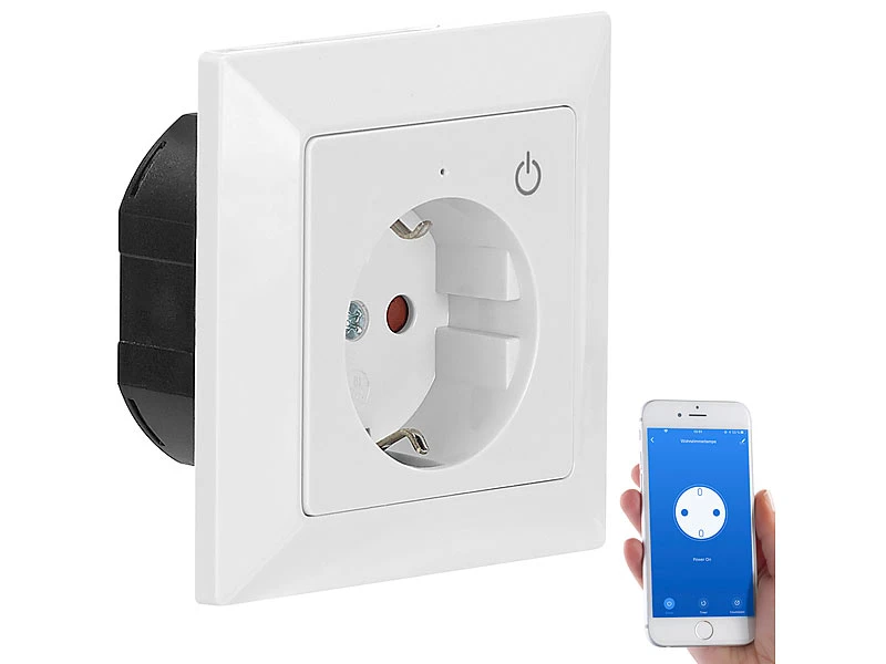 Luminea Home Control WLAN-Unterputz-Steckdose Mit App, Für Siri, Versandrückläufer 9 Luminea Home Control WLAN-Unterputz-Steckdose Mit App, Für Siri, Versandrückläufer – Bild 7