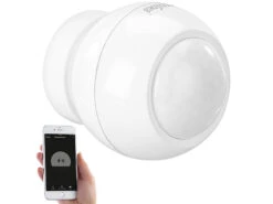 Luminea Home Control Dämmerungssensor:2er-Set WLAN-PIR-Bewegungsmelder Und Lichtsensor Mit App -Einrichtungsgeschäft nx4694 5