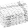 Rosenstein & Söhne Trockentücher:Baumwoll-Geschirrtücher, 12er-Set, Je 50 X 70 Cm, Grau-kariert -Einrichtungsgeschäft nx4710 1 1