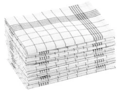 Rosenstein & Söhne Tücher:Baumwoll-Geschirrtücher, 24er-Set, Je 50 X 70 Cm, Grau-kariert 13 Rosenstein & Söhne Tücher:Baumwoll-Geschirrtücher, 24er-Set, Je 50 X 70 Cm, Grau-kariert -Einrichtungsgeschäft nx4710 1