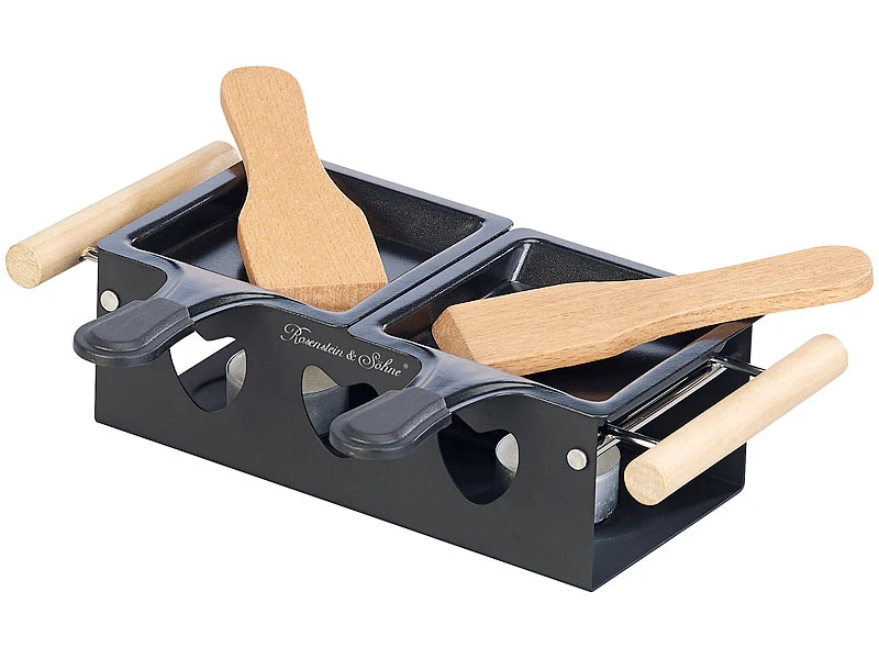 Rosenstein & Söhne Kerzen Raclette:2er-Set Teelicht-Raclette Für 2 Personen, Mit Schabern Und Teelichtern 5 Rosenstein & Söhne Kerzen Raclette:2er-Set Teelicht-Raclette Für 2 Personen, Mit Schabern Und Teelichtern – Bild 3