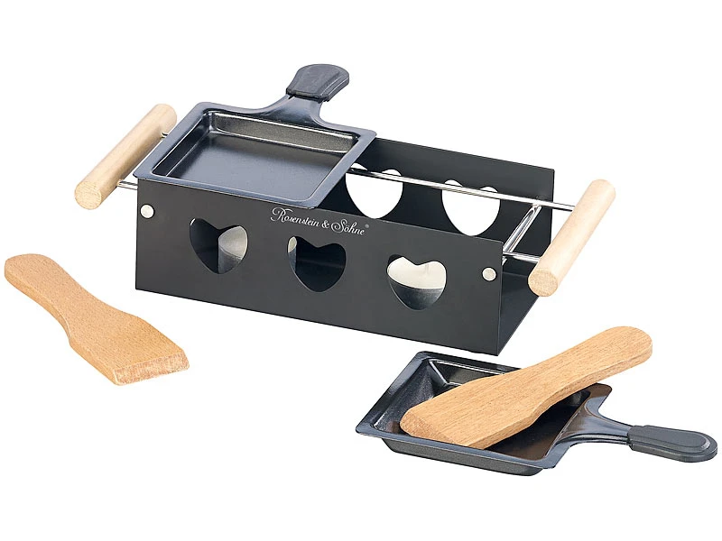 Rosenstein & Söhne Raclette Stövchen:Teelicht-Raclette Für 2 Personen, Mit Schabern Und Teelichtern 10 Rosenstein & Söhne Raclette Stövchen:Teelicht-Raclette Für 2 Personen, Mit Schabern Und Teelichtern – Bild 8