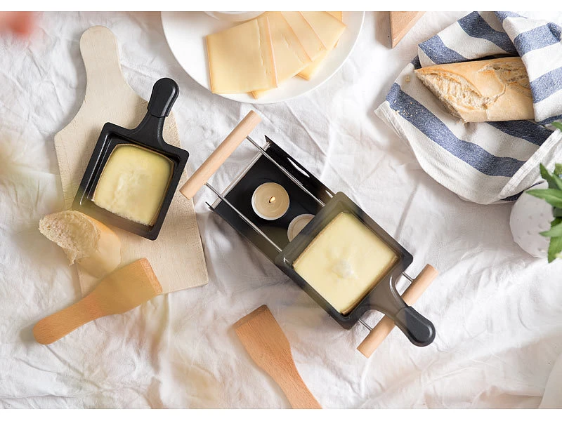 Rosenstein & Söhne Raclette Stövchen:Teelicht-Raclette Für 2 Personen, Mit Schabern Und Teelichtern 5 Rosenstein & Söhne Raclette Stövchen:Teelicht-Raclette Für 2 Personen, Mit Schabern Und Teelichtern – Bild 3