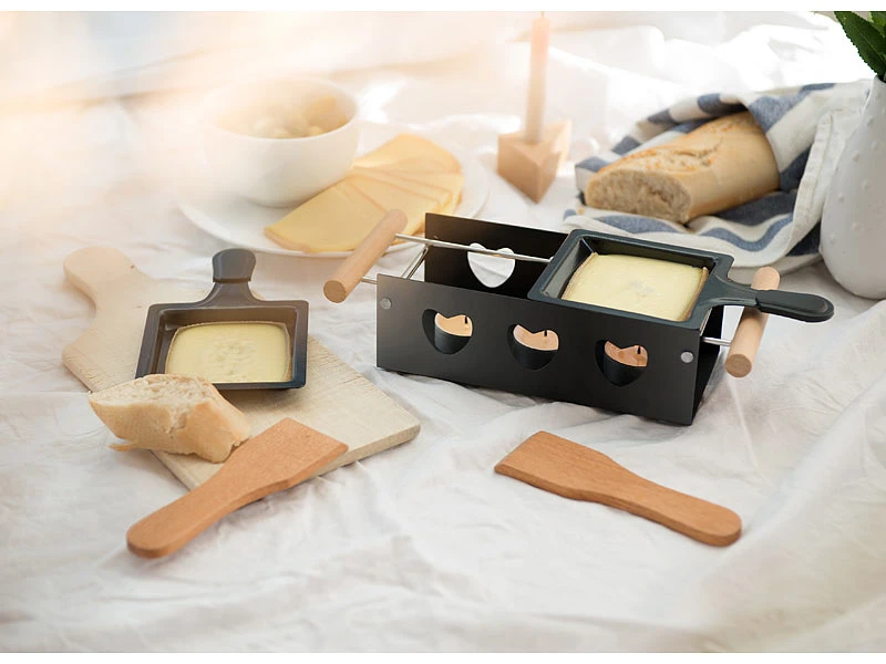 Rosenstein & Söhne Kerzen Raclette:2er-Set Teelicht-Raclette Für 2 Personen, Mit Schabern Und Teelichtern 11 Rosenstein & Söhne Kerzen Raclette:2er-Set Teelicht-Raclette Für 2 Personen, Mit Schabern Und Teelichtern – Bild 9