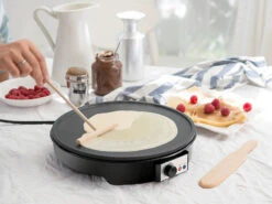 Rosenstein & Söhne Crepes Maschine:Elektrischer XL-Crêpes-Maker Mit Temperaturregler, 1.000 Watt, Ø 28cm -Einrichtungsgeschäft nx4857 4