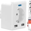 Luminea Home Control Steckdose Elesion:WLAN-Steckdose, 2 USB-Ports, App, Für Alexa, Google Assistant, Siri -Einrichtungsgeschäft nx4910 3 1