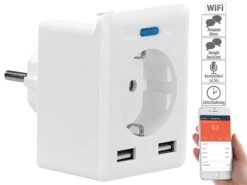 Luminea Home Control Energie Monitor:2er-Set WLAN-Steckdosen, 2 USB, App, Komp. Zu Alexa, Google, Siri 18 Luminea Home Control Energie Monitor:2er-Set WLAN-Steckdosen, 2 USB, App, Komp. Zu Alexa, Google, Siri -Einrichtungsgeschäft nx4910 3