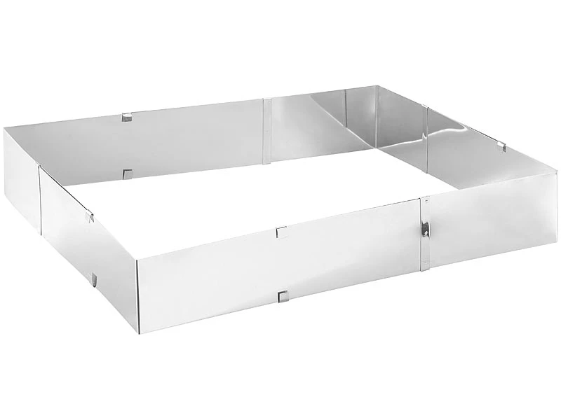 Rosenstein & Söhne Tortenring:2er-Set Edelstahl-Backrahmen, Verstellbar Auf Maximal 47 X 38 Cm 14 Rosenstein & Söhne Tortenring:2er-Set Edelstahl-Backrahmen, Verstellbar Auf Maximal 47 X 38 Cm – Bild 12