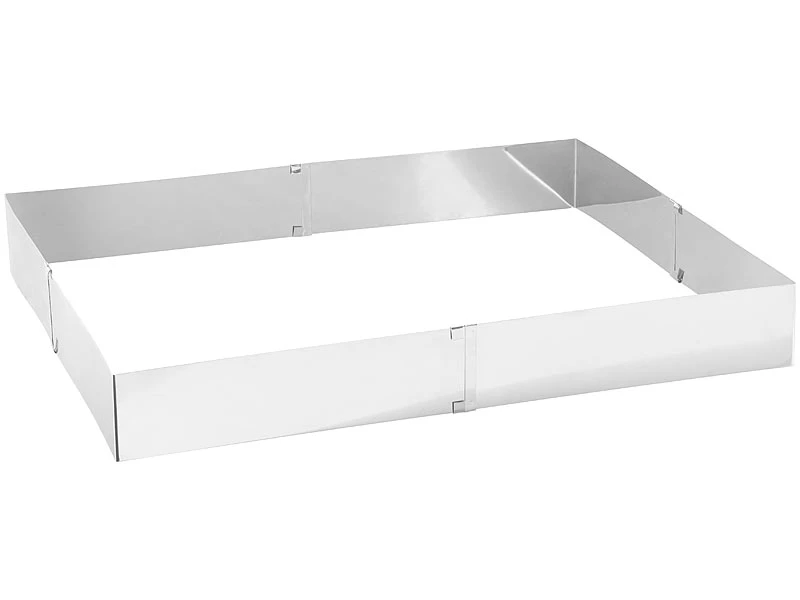 Rosenstein & Söhne Tortenring:2er-Set Edelstahl-Backrahmen, Verstellbar Auf Maximal 47 X 38 Cm 15 Rosenstein & Söhne Tortenring:2er-Set Edelstahl-Backrahmen, Verstellbar Auf Maximal 47 X 38 Cm – Bild 13