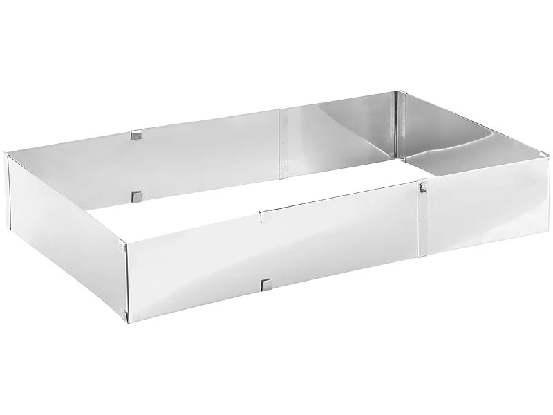 Rosenstein & Söhne Tortenring:2er-Set Edelstahl-Backrahmen, Verstellbar Auf Maximal 47 X 38 Cm 13 Rosenstein & Söhne Tortenring:2er-Set Edelstahl-Backrahmen, Verstellbar Auf Maximal 47 X 38 Cm – Bild 11