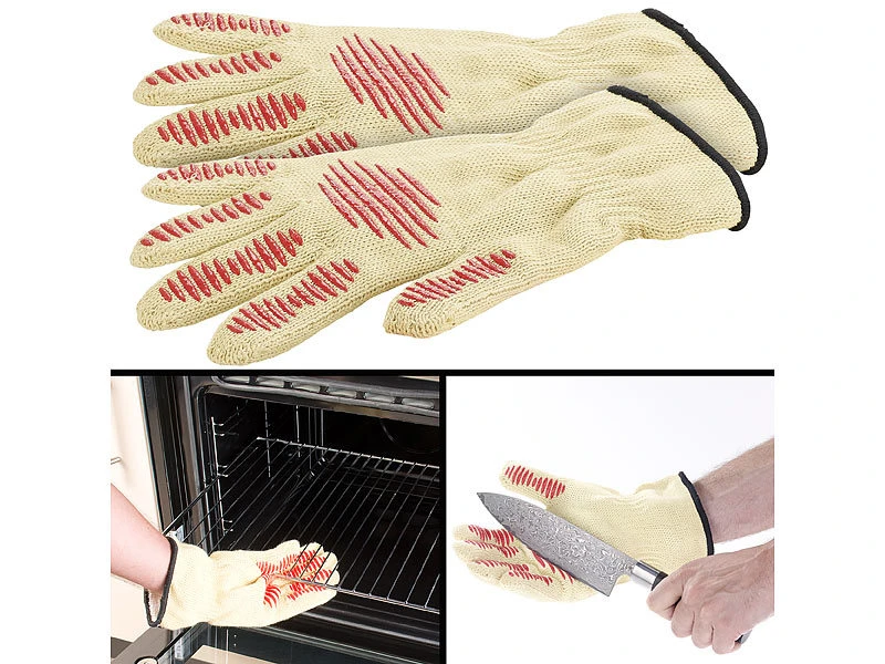 Rosenstein & Söhne Schnittschutzhandschuh:4er-Set Sicherheits-Handschuh, Hitze- & Schnittschutz, Antirutsch-Pads 11 Rosenstein & Söhne Schnittschutzhandschuh:4er-Set Sicherheits-Handschuh, Hitze- & Schnittschutz, Antirutsch-Pads – Bild 9